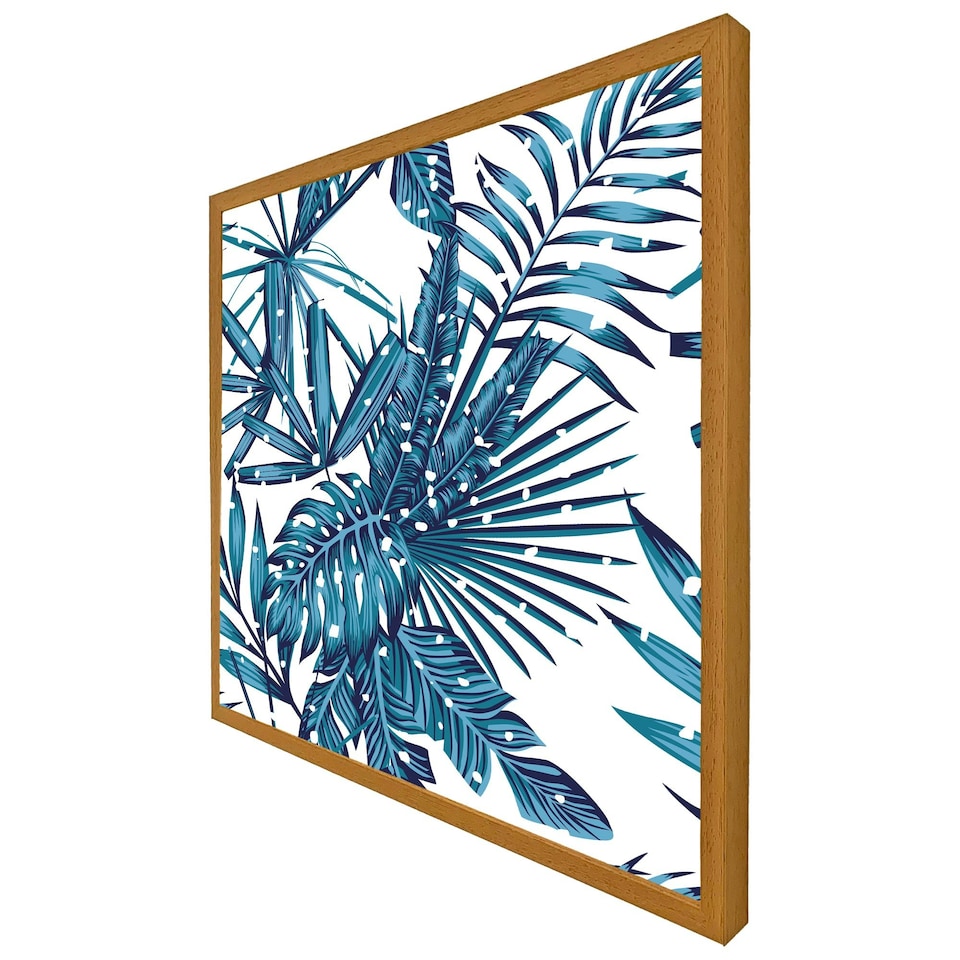 image 1 of Snow tropical leaves (Picture Frame) Grey / S