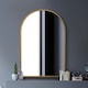 image 5 of The Arcus - Gold Metal Framed Arched Wall Mirror 47" X 31" (120CM X 80CM). Suitable for Inside and Outside. Gold