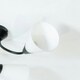 image 2 of ValueLights Kristina 3 Way Black Metal Flush Ceiling Light with Frosted White Shades and LED Bulbs