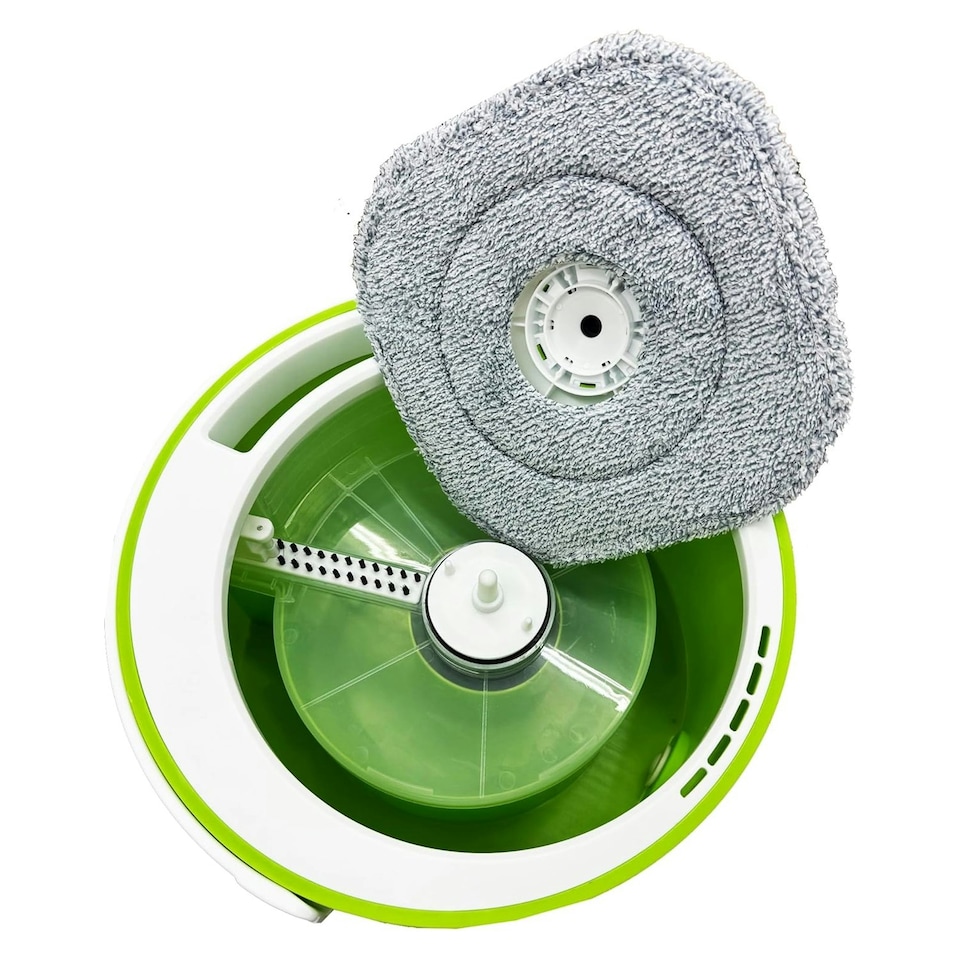 image 1 of Clean Water Spin Mop Bucket Set With Extra Mop Pads