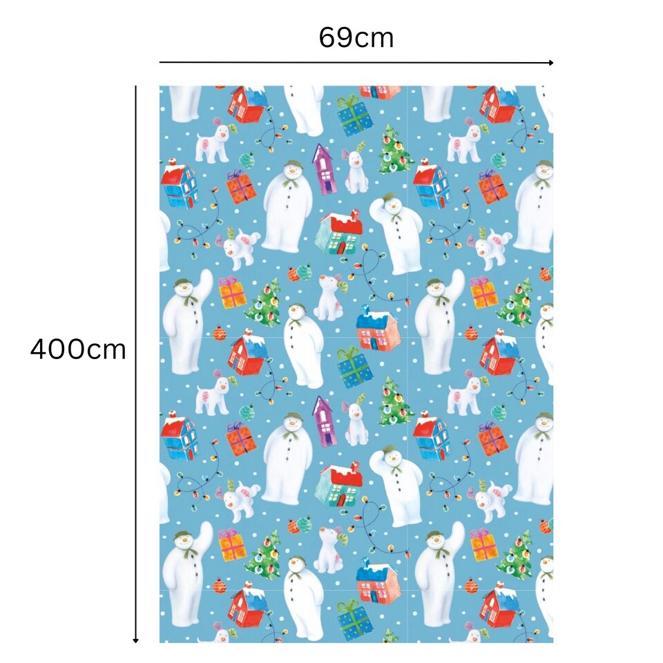 image 1 of The Snowman Christmas 4m Roll Wrapping Paper
