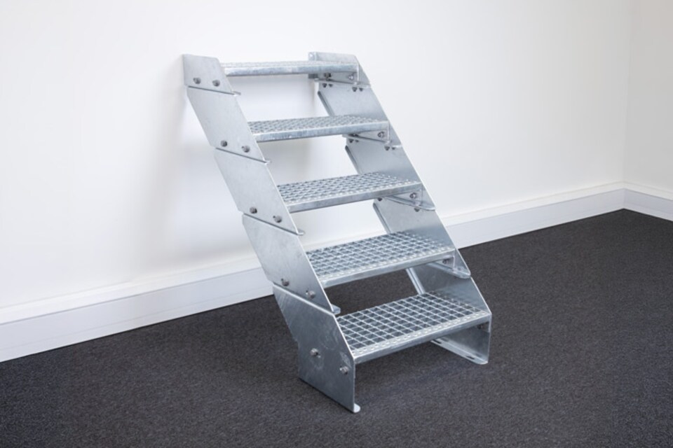 image 1 of The Ramp People Modular Steel Steps 800mm Wide External Staircase for Temporary Buildings