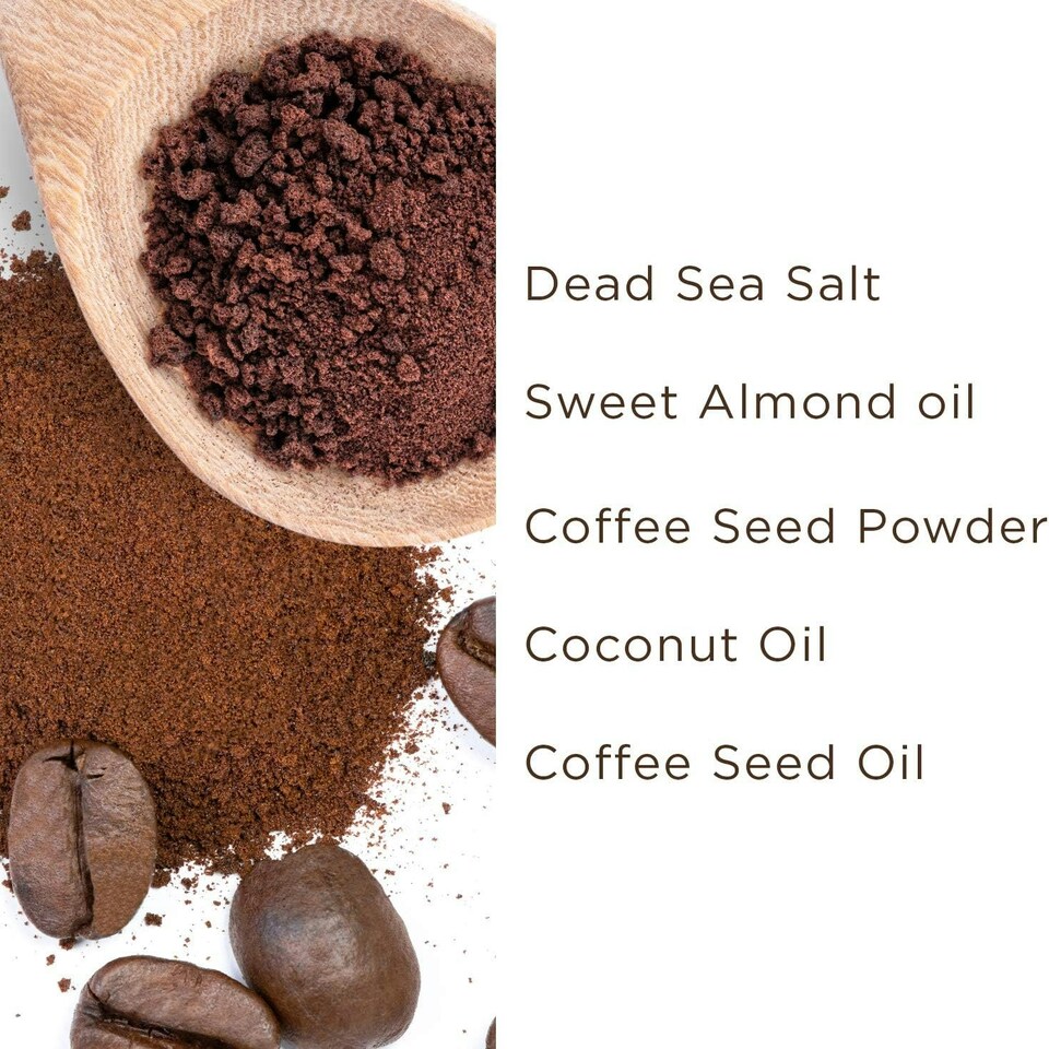 image 1 of PraNaturals Dead Sea Salt Body Scrub - Coffee 500g