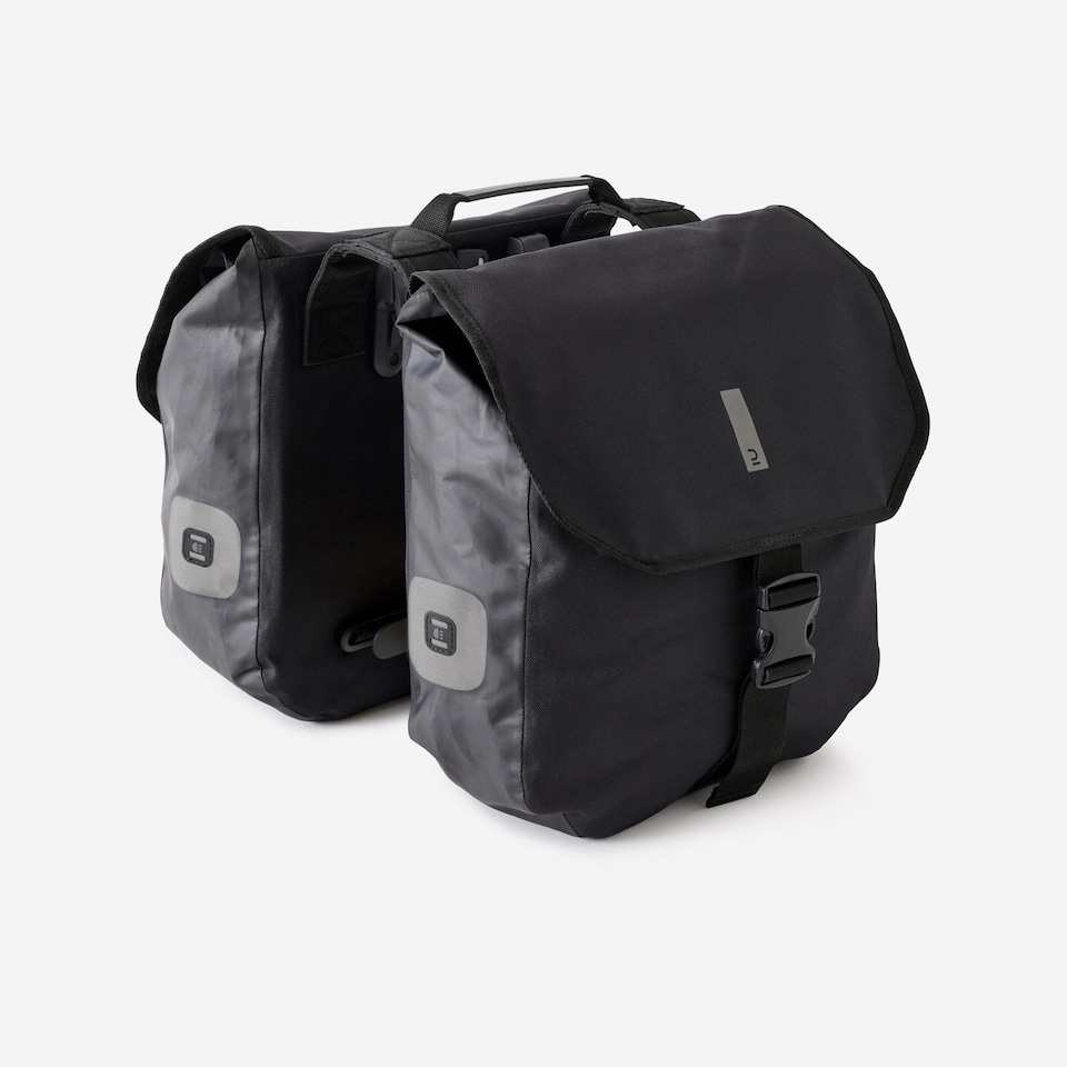 image 1 of Decathlon 540 Waterproof Double Pannier Rack Bike Bags 2x20L