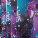 image 3 of OHS Kids Gaming Blackout Eyelet Curtains Ring Top Ready Made Panel Pair, 46x72" Purple | Neon Purple