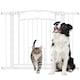 image 1 of PawHut Stair Gate with Cat Door, Adjustable Width, 76-104cm and 77cm Tall