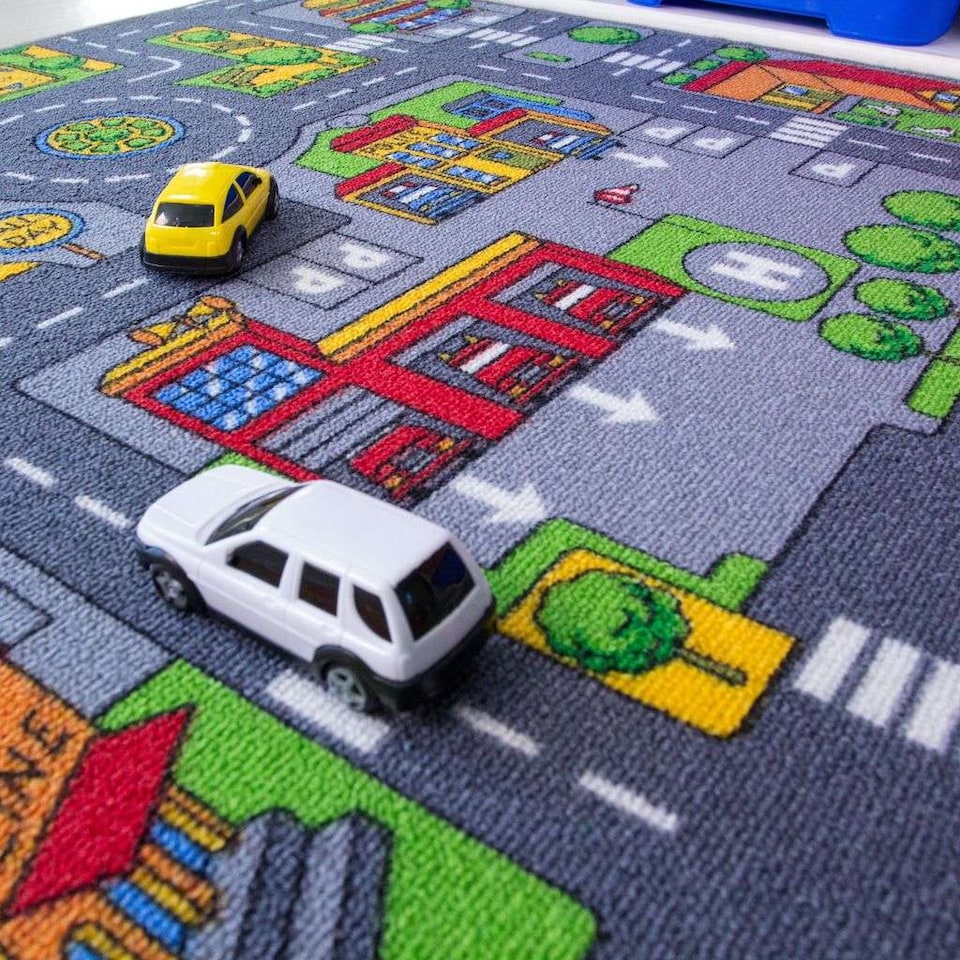 image 1 of KUKOON Play Town Village Roads Kids Rug 140cm x 200cm