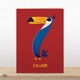 image 2 of 7th Birthday Toucan Card - Cute Art Card By Paul Delaney