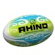 image 1 of Rhino Barracuda Beach Rugby Ball - Green/Blue/White - 4.5