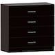 image 8 of Vida Designs Riano 4 Drawer Chest of Drawers Bedroom Storage, Black