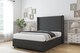 image 2 of Sloomy Stratford Graphite Dumfries Divan Bed With Mattress No Drawers With 54" Wingback Headboard & 12" Matching Footboard 3' Single | Grey | Graphite | Single | 1