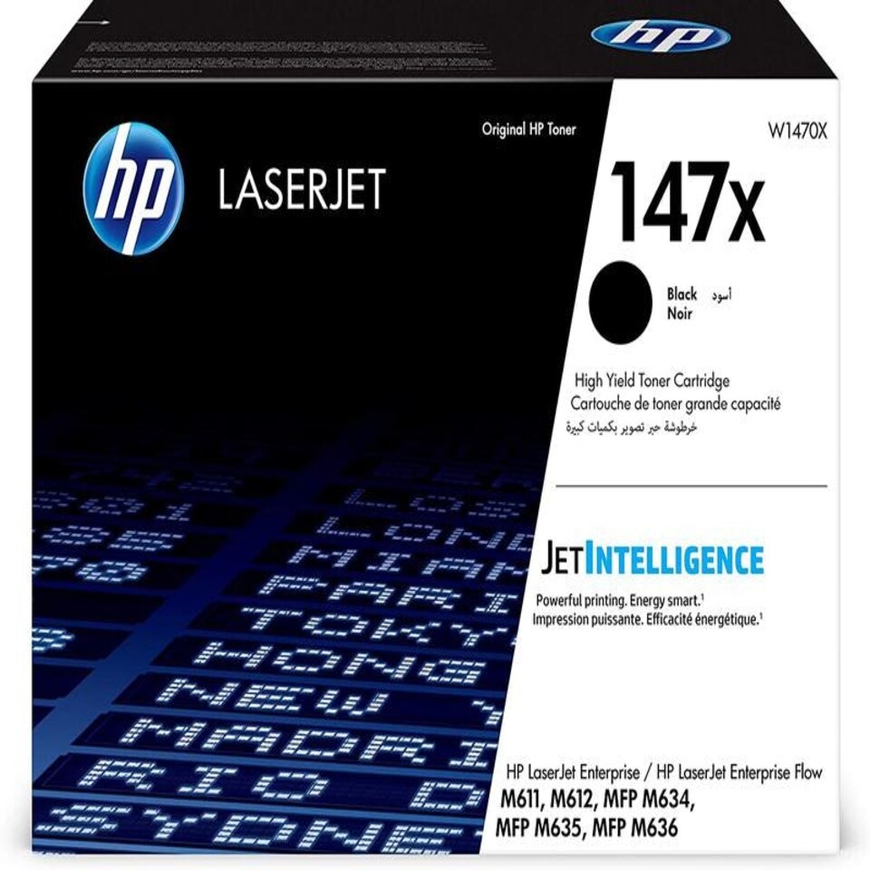 HP 147X Black Standard Capacity Toner Cartridge 25.2K pages - W1470X N/A