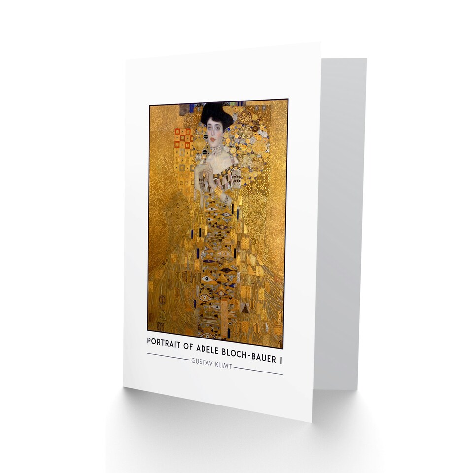 image 1 of Gustav Klimt Art Card Portrait Of Adele Bloch-Bauer I The Lady in Gold