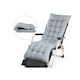 image 2 of Pack of 2 Sun Lounger Cushion Pad for Garden Recliner Chair | Grey | Grey