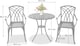 image 9 of Centurion Supports OSHOWA Luxurious Garden and Patio Table and 2 Large Chairs with Armrests Cast Aluminium Bistro Set - Black with Green Cushions