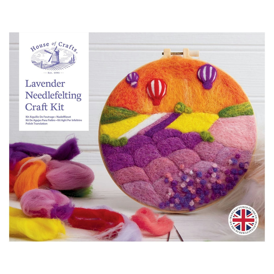 image 1 of House of Crafts Needle Felted Lavender, Multicoloured, Single Craft Kit