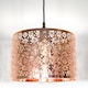 image 2 of Moroccan Designed Shiny Copper Metal Pendant Light Shade with Floral Decoration | Copper | Copper | 1