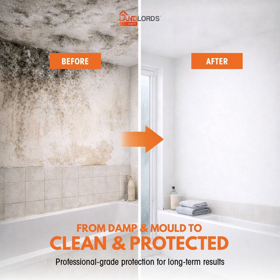 image 1 of Landlords Paint - Anti-Damp Paint - Damp Proof Protection for Interior Walls & Ceilings - Matchstick - 5L