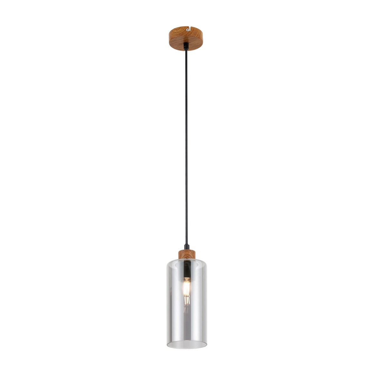 Netlighting Naster Slim Pendant Ceiling Light Wooden Black