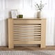 image 2 of OHS MDF Horizontal Slat Grilled Radiator Cover, Small - Natural Wood Brown | Natural Wood
