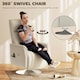 image 4 of HOMCOM Massage Reclining Chair with Adjustable Backrest, Cream White Cream