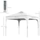 image 10 of Outsunny 3 x 3M Pop Up Gazebo, UPF 50 Foldable Canopy Tent with Wheeled Carrybag, 4 Leg Weight Bags, Height Adjustable Marquee Shelter 1 person easy setup for Outdoor Garden Patio Party, White