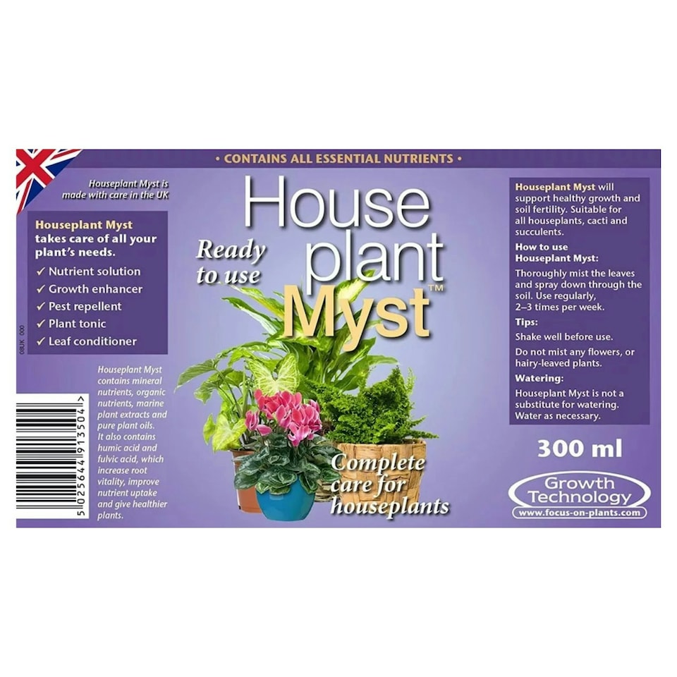 image 1 of Growth Technology Houseplant Myst Spray Plant Food 300ML