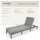 image 6 of Sun Lounger Sofia - 6-step adjustable backrest, thick padding, UV-resistant Grey