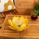 image 2 of ValueLights Yellow Solar Powered Outdoor Waterlily Lotus Flower Decoration Garden Light | Yellow