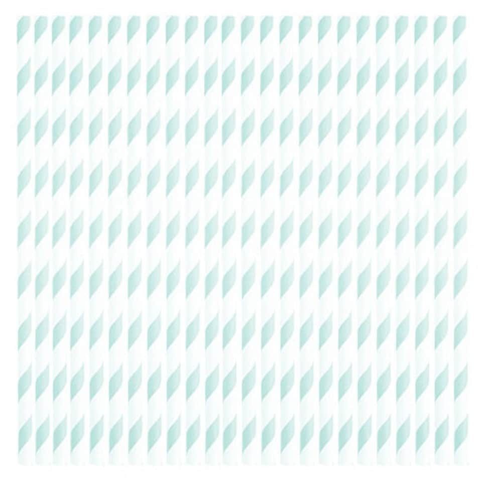 Mint Green Biodegradable Paper Straws Pack of 50