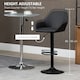 image 4 of HOMCOM Adjustable Bar Stools Set of 2, Swivel Barstool W/ Footrest Black