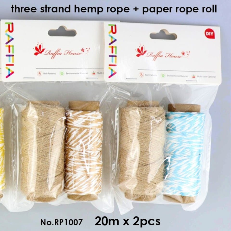 image 1 of Pack of 2 20m Hemp Rope Reels