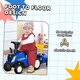 image 7 of HOMCOM Ride On Tractor Toddler Walker Foot To Floor Slider with Horn Storage Steering Wheel for 1-3 Years Old Blue