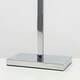 image 2 of ValueLights Modern Polished Chrome Square Tube Table Lamp With Grey Rectangular Shade
