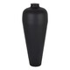 image 1 of Large Hammered Vase with Lid - Metal - L40 x W40 x H103 cm - Matt Black Black