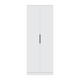 image 1 of FWStyle Veloce 2 Door Double Wardrobe - White Gloss, Quick Click Assembly White