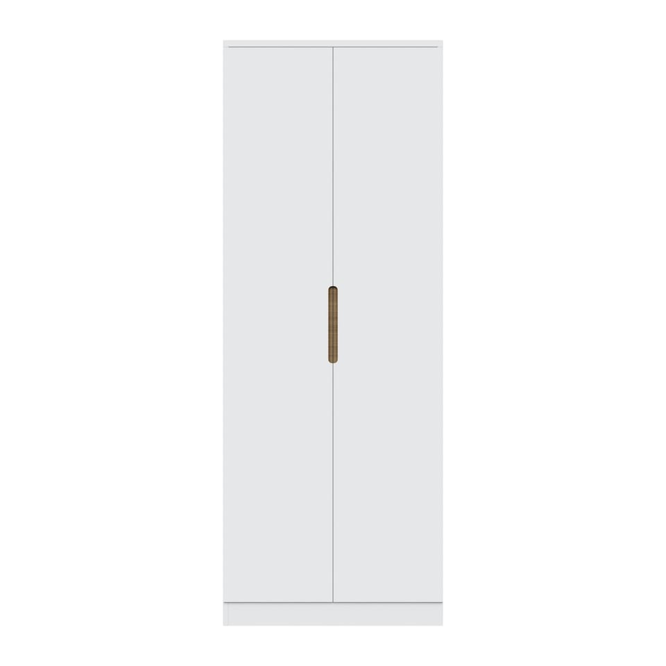 image 1 of FWStyle Veloce 2 Door Double Wardrobe - White Gloss, Quick Click Assembly White