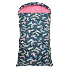 Mountain Warehouse Kids Sleeping Bag 2 Season Camping Childrens Girls Boys Blue