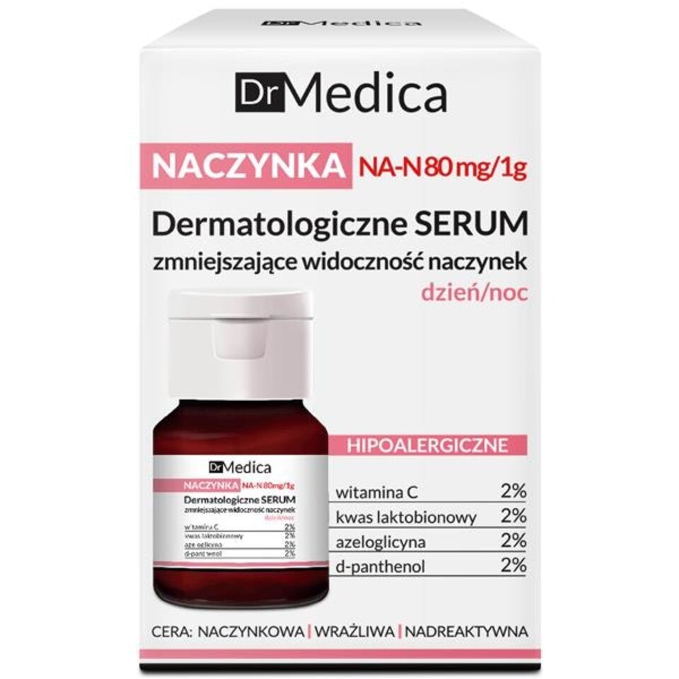 image 1 of Bielenda Dr Medica Capillaries Dermatological Face Serum Reducing Skin Redness Day Night 30ml