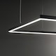 image 2 of Oracle Slim Non Dim Decorative Square Integrated Pendant Light Black, 3000K, 51W