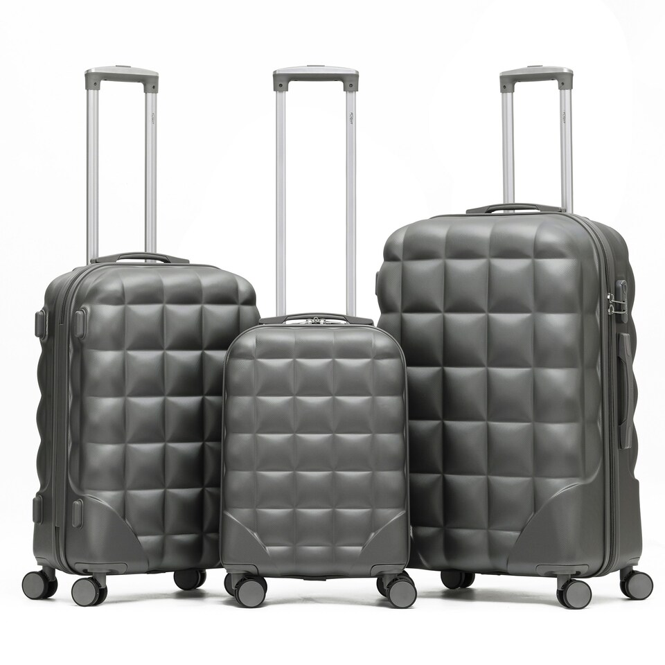 image 1 of Flight Knight Bubble Suitcase Ryanair easyJet Jet2 Approved 8 Wheel Hardcase Suitcases Cabin or Medium & Large Check-in Sizes | Cream | Champagne | Medium