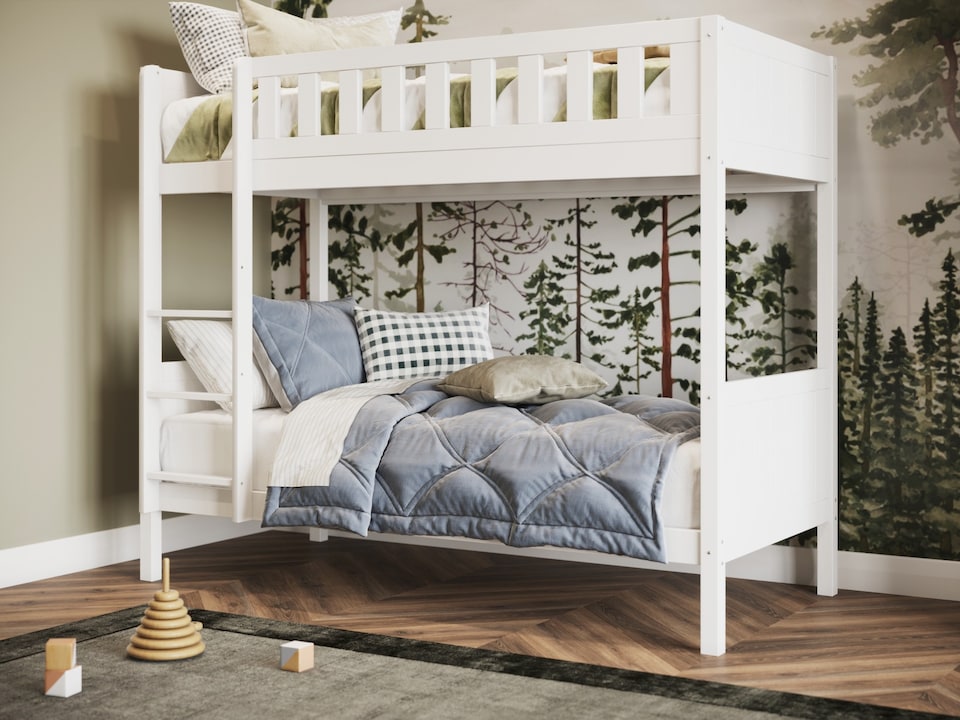 image 1 of Flair Bea Shorty Wooden Bunk Bed White