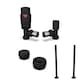 image 1 of Stirling Bold - Black Thermostatic Radiator Valve & Installation Kit Angled 15mm