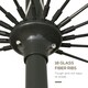 image 6 of Outsunny 2.5m Round Curved Adjustable Parasol Sun Umbrella Metal Pole Grey
