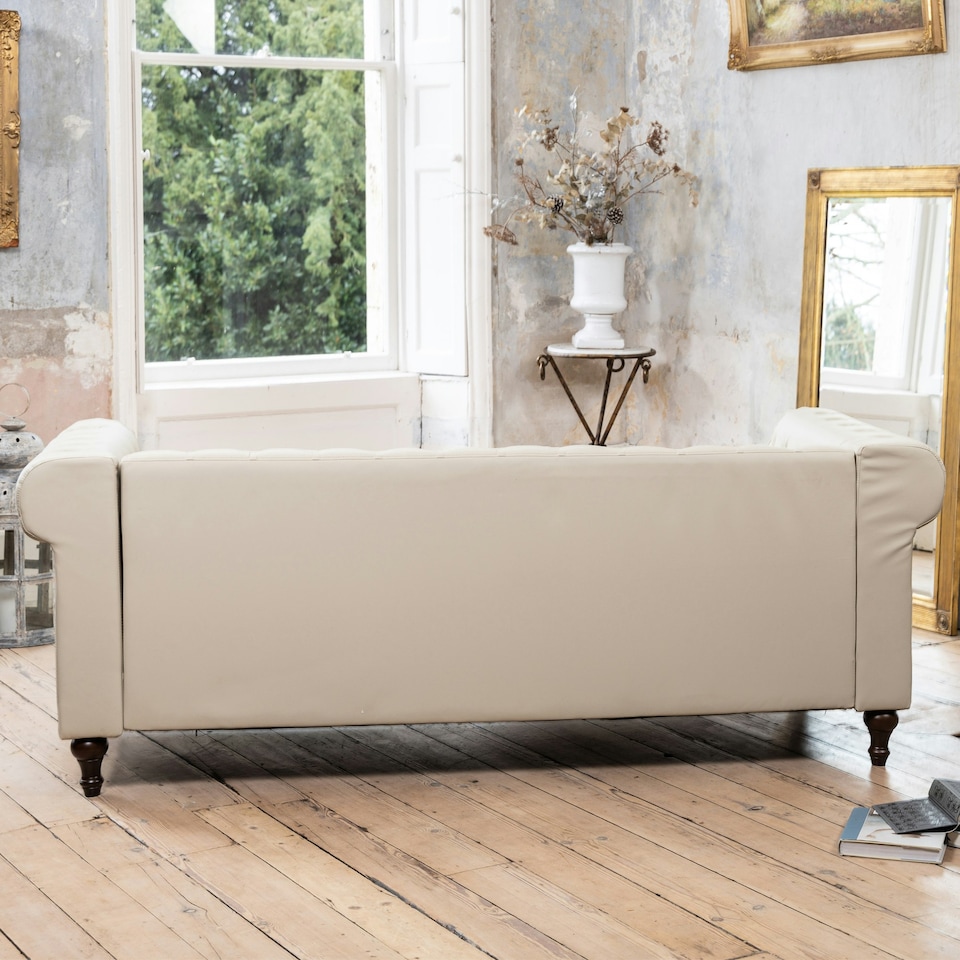 image 1 of Richland 3 Seat Sofa - Cream