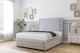 image 3 of Sloomy Ashford Silver Plush Divan Bed Base 2 Drawers Left Side With 54 Inch Floor Standing Headboard & 12 Inch Matching Footboard | Silver | Silver | Double | 1