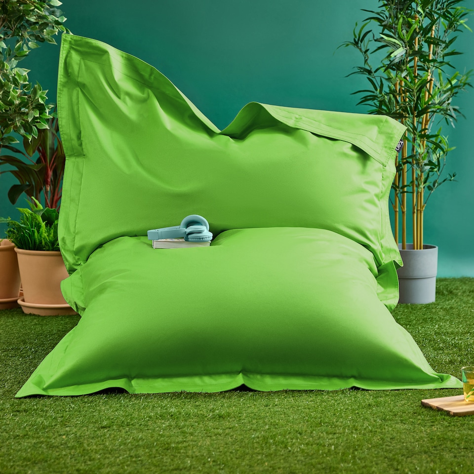 image 1 of icon Giant Indoor Outdoor Bean Bag Floor Cushion Lime