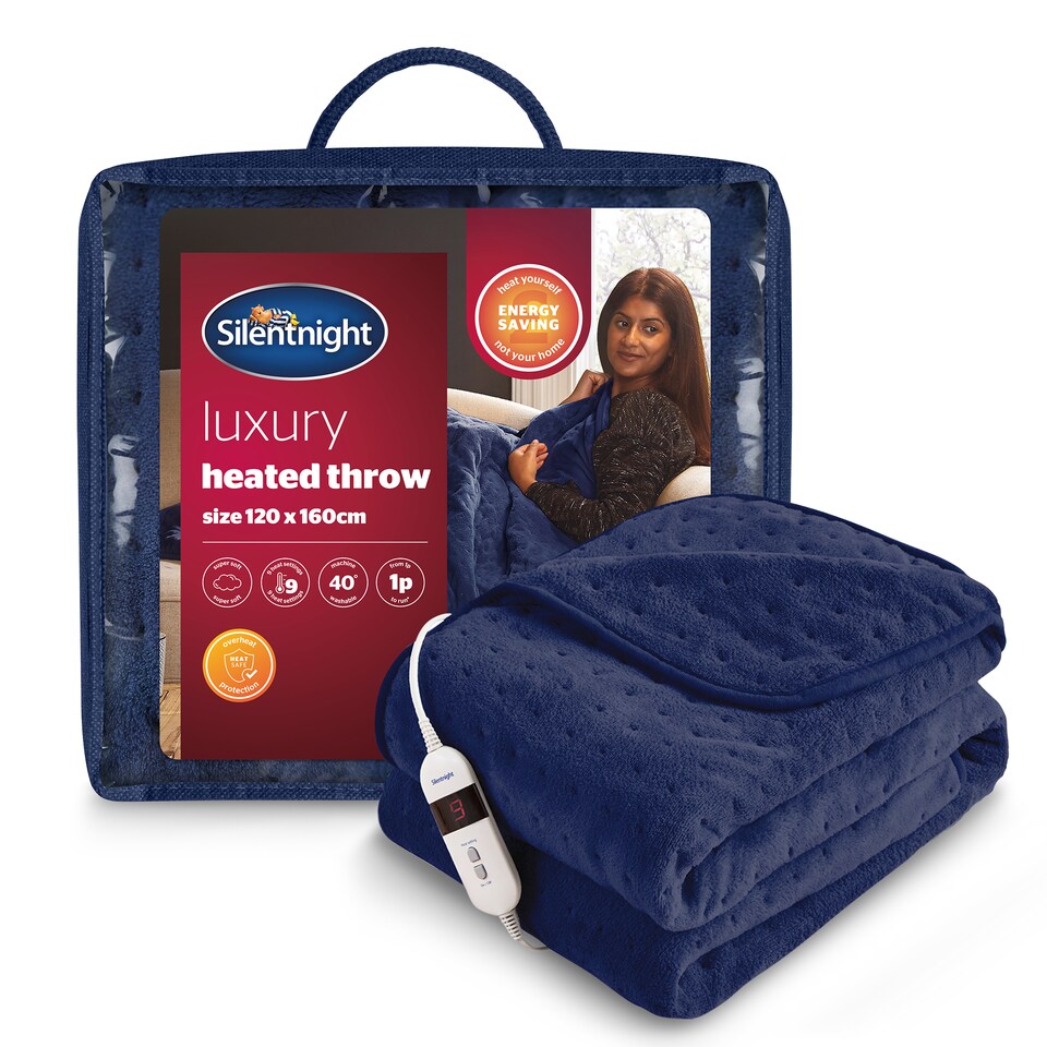 image 1 of Silentnight Comfort Control Heated Throw Fleece Electric Blanket Fast Heat Up