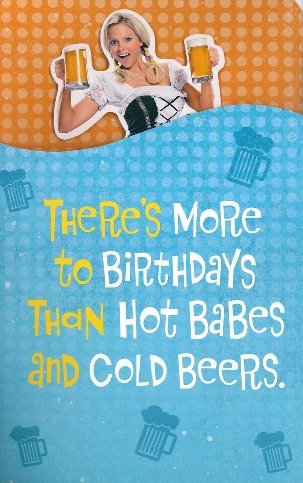 image 1 of Hot Babes & Beer Birthday Sound And Movement Card