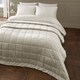 image 1 of Catherine Lansfield Kingsley Matt Velvet Quilted Bedspread | Cream | One Size
